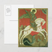 Carte Postale Icône de Saint George et du Dragon (Devant / Derrière)