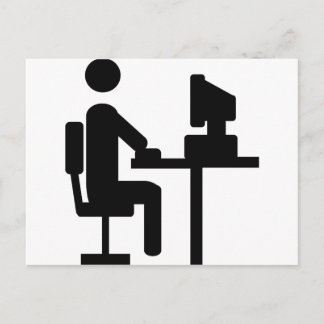 Carte Postale icône de travailleur de bureau