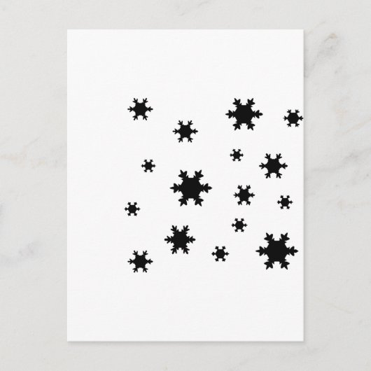 Carte Postale icône des flocons de neige (Devant)
