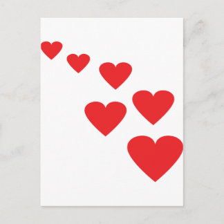 Carte Postale icône du coeur rouge volant