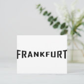 Carte Postale icône Francfort noire (Debout devant)