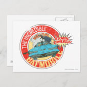 Carte Postale Icône Incroyable Batmobile (Devant / Derrière)