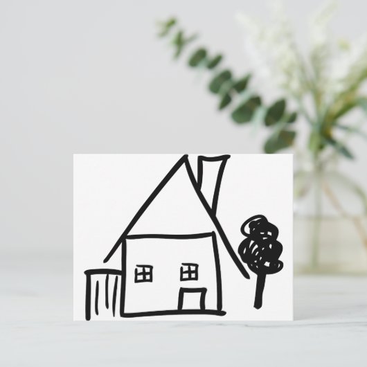 Carte Postale icône maison (Debout devant)