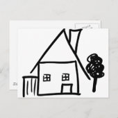 Carte Postale icône maison (Devant / Derrière)