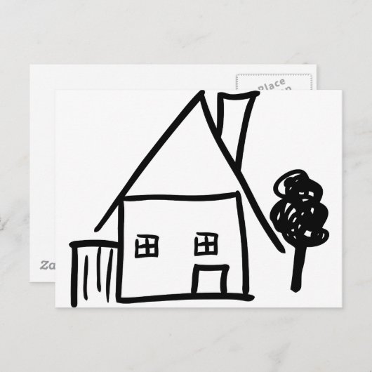 Carte Postale icône maison (Devant / Derrière)