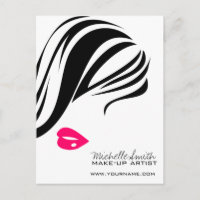 Icône maquillage Femme visage en noir blanc lèvres