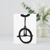 Carte Postale icône monocycle noire (Debout devant)