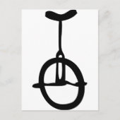 Carte Postale icône monocycle noire (Devant)