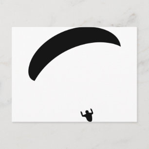 Carte Postale icône noire parapente
