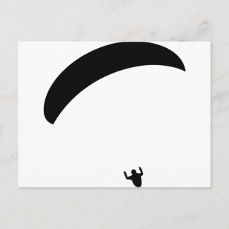 Carte Postale icône noire parapente