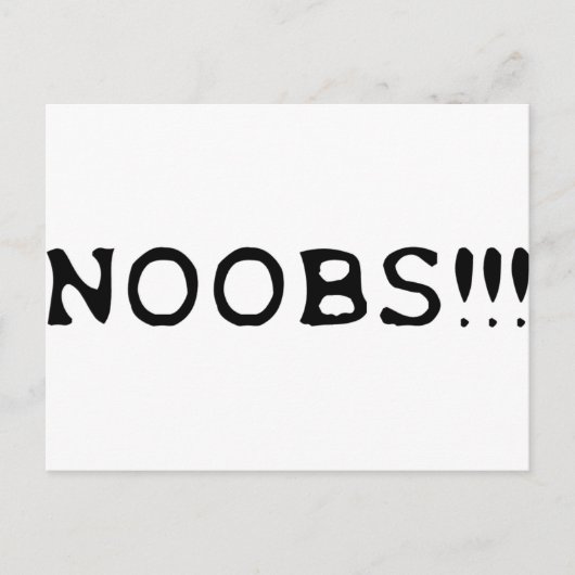 Carte Postale icône NOOBS ! ! ! (Devant)