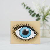 Carte Postale Icône Oeil bleu (Debout devant)
