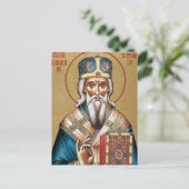 Carte Postale Icône orthodoxe chrétienne de St. Basile d'Ostrog (Debout devant)