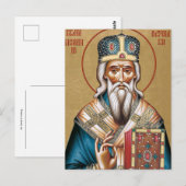 Carte Postale Icône orthodoxe chrétienne de St. Basile d'Ostrog (Devant / Derrière)