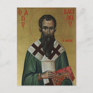 Carte Postale Icône orthodoxe chrétienne de St. Basile le Grand