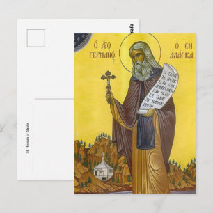 Carte Postale Icône orthodoxe chrétienne de St. Herman d'Alaska