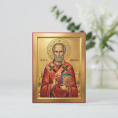 Carte Postale icône orthodoxe de saint Nicolas (Debout devant)