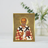 Carte Postale Icône orthodoxe de saint Nicolas 10 (Debout devant)