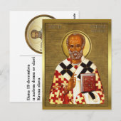 Carte Postale Icône orthodoxe de saint Nicolas 10 (Devant / Derrière)