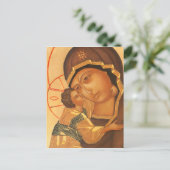 Carte Postale Icône orthodoxe de Vierge Marie et Bébé Jésus (Debout devant)