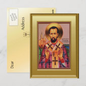 Carte Postale Icône orthodoxe d'un saint (Devant / Derrière)
