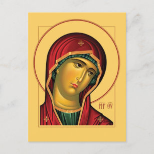 Carte Postale Icône orthodoxe Theotokos (Vierge Marie)
