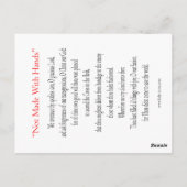 Carte postale Icône "Pas fait à la main" (Dos)