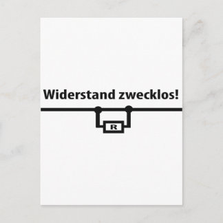 Carte Postale Icône Physik Widerstand zwecklos