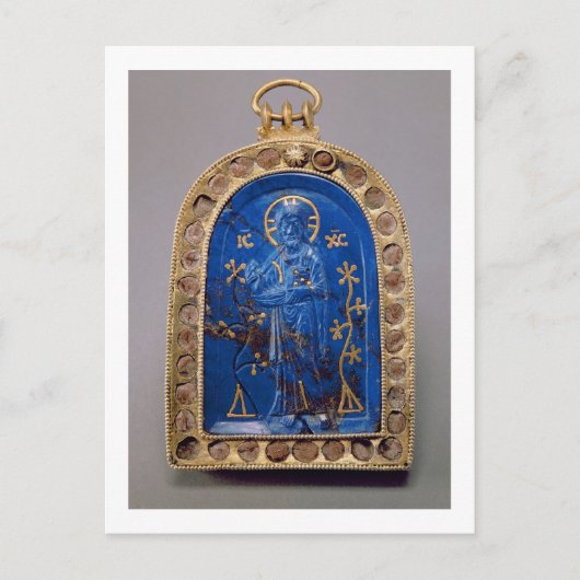 Carte Postale Icône portable, probablement médiévale (lapis lazu (Devant)