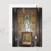 Carte Postale Icône religieuse orthodoxe grecque d'un Saint (Devant / Derrière)