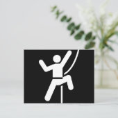 Carte Postale Icône simple Escalade Black and White Rock (Debout devant)