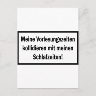 Carte Postale Icône Studenten Vorlesungszeiten