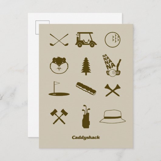 Carte Postale Icônes de Caddyshack (Devant / Derrière)