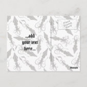 Carte Postale Icônes de calmar noir (Dos)