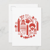 Carte Postale Icônes de Géorgie Atlanta (Devant / Derrière)