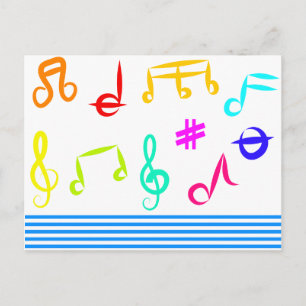 Carte Postale Icônes de musique