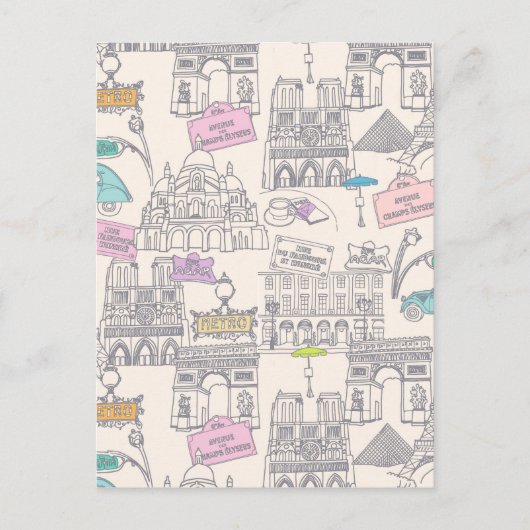 Carte Postale Icônes de Paris (Devant)