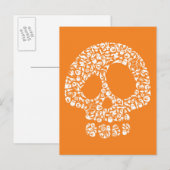 Carte Postale Icônes d'Halloween - Crâne (Devant / Derrière)