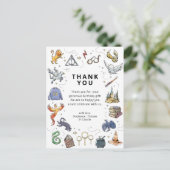 Carte Postale Icônes d'Harry Potter pour un anniversaire, Merci (Debout devant)