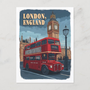 Carte Postale Iconic Londres : Un Vintage voyage