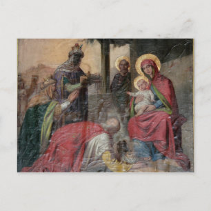 Carte Postale Iconographie orthodoxe serbe à l'église de Valjevo