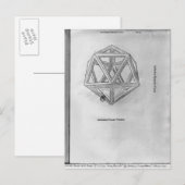 Carte Postale Icosahedron, de 'De Divina Proportione' (Devant / Derrière)