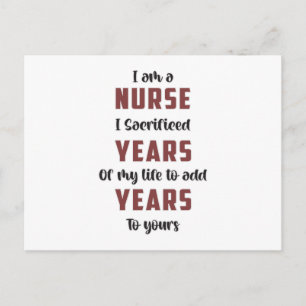 Carte Postale ICU Nurse Urgence Ambulance Medicine Hospital