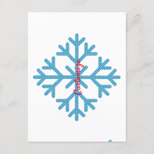 Carte Postale Icy Blue Snowflake Thunder_Cove