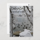 Carte Postale Icy Winter Canada Terre froide (Devant / Derrière)