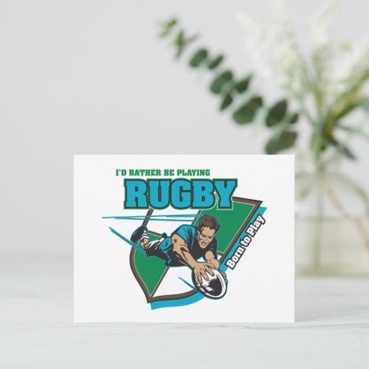 Carte Postale I'd Rather Be Playing (Debout devant)