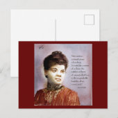 Carte Postale Ida B Wells & Quote Aquarelle Peinture (Devant / Derrière)