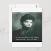Carte Postale Ida B Wells & Truth Citation (Devant / Derrière)