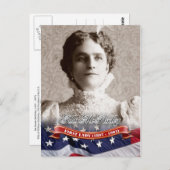 Carte Postale Ida McKinley, Première Dame des États-Unis (Devant / Derrière)