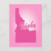 Carte postale Idaho de l'État rose (Devant)